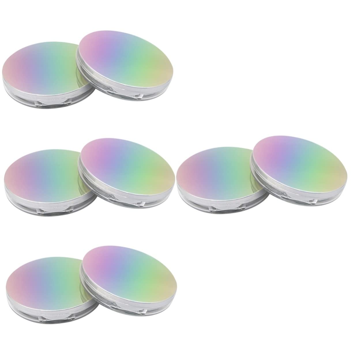 KALLORY 8-Piece Mini Plastic Powder Containers Set - Travel Cosmetic Case, Empty Makeup Sponge & Foundation Storage for Loose/Setting Powder | Perfect for Makeup Artists, Travel Organizers & Daily Beauty Routine