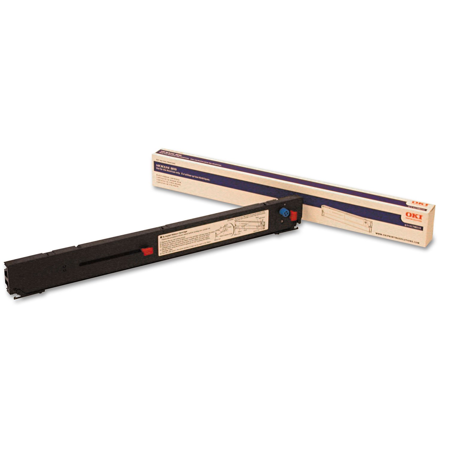 OKI 41708210 Black Printer Ribbon - Compatible with OKI Printers for Office, Shipping Labels & Receipts