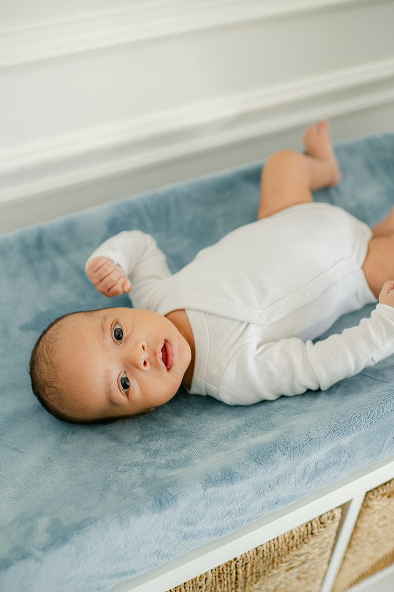Waterproof Changing Pad Cover - Soft & Washable Baby Diaper Changing Mat for Nursery, Travel & On-the-Go - Fits Standard Changing Tables (Grey)