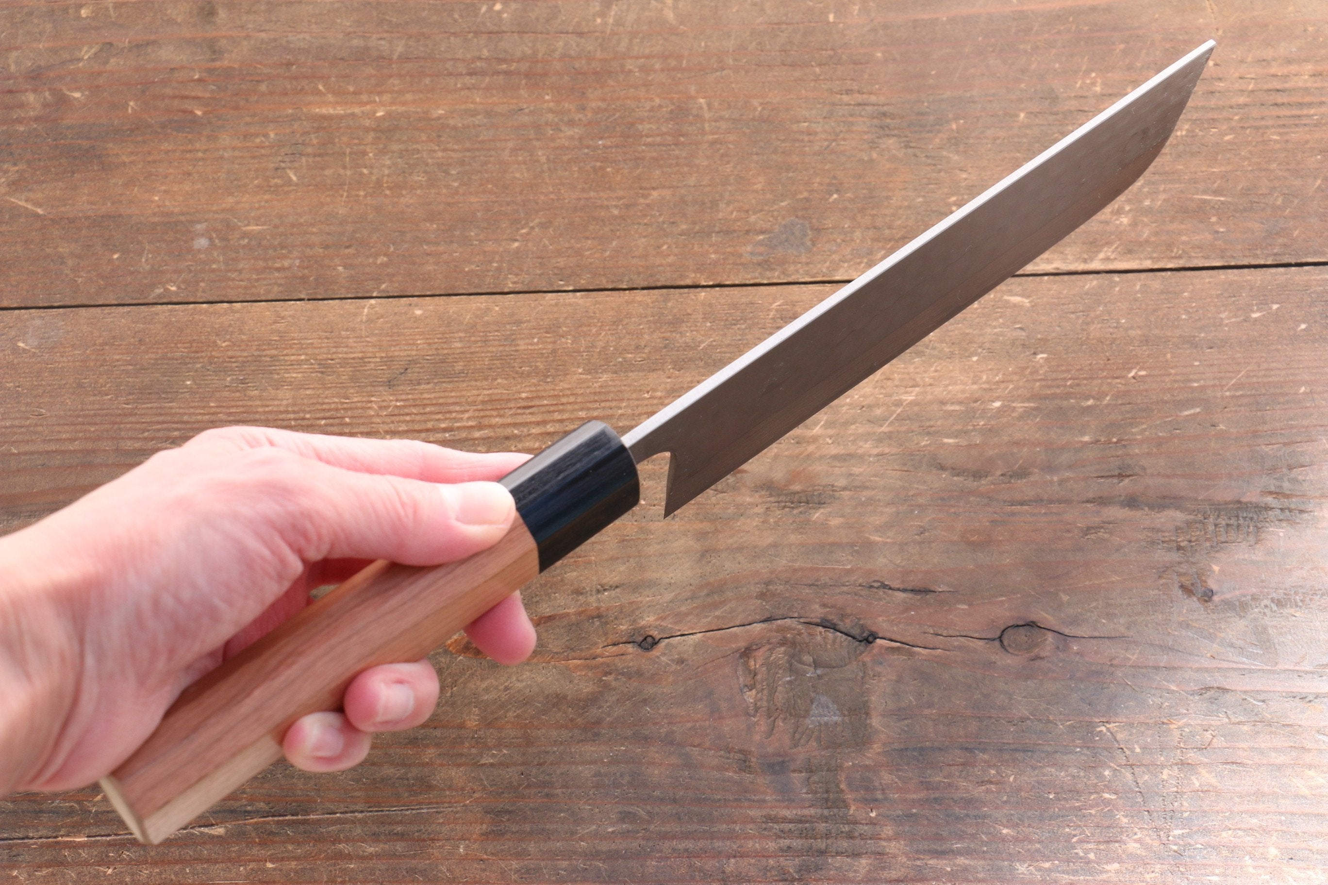 Nao Yamamoto SRS13 Black Damascus Nakiri Knife 165mm with Cherry Blossom Handle - Japanese Kitchen Knife for Precision Vegetable Chopping, Slicing & Food Prep