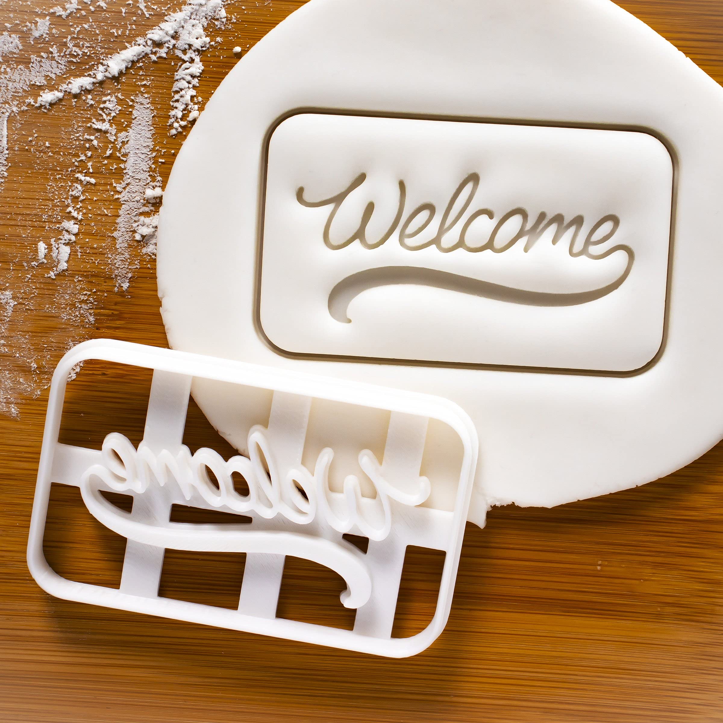 Set of 4 Stainless Steel Housewarming Cookie Cutters - Home Sweet Home, House Door, Key & Welcome Mat Shapes - Perfect for New Home Gifts, Baking Decorations & DIY Cookie Making