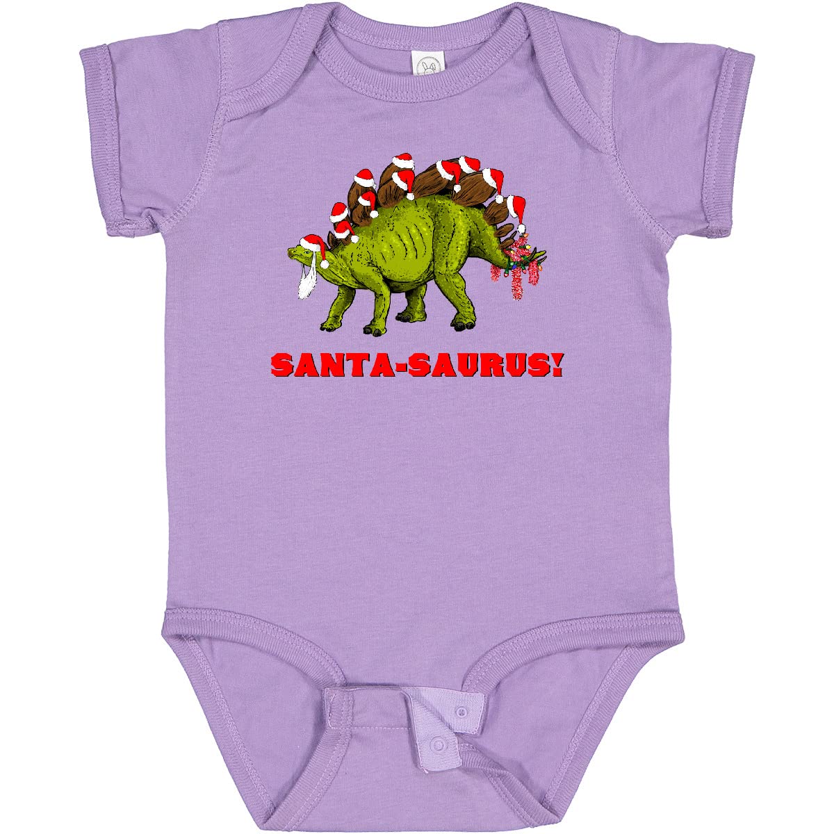 Inktastic Santa-Saurus Christmas Dinosaur Baby Bodysuit - Cute Holiday Outfit for Infants & Toddlers - Perfect for Christmas Photos, Family Gatherings & Festive Celebrations
