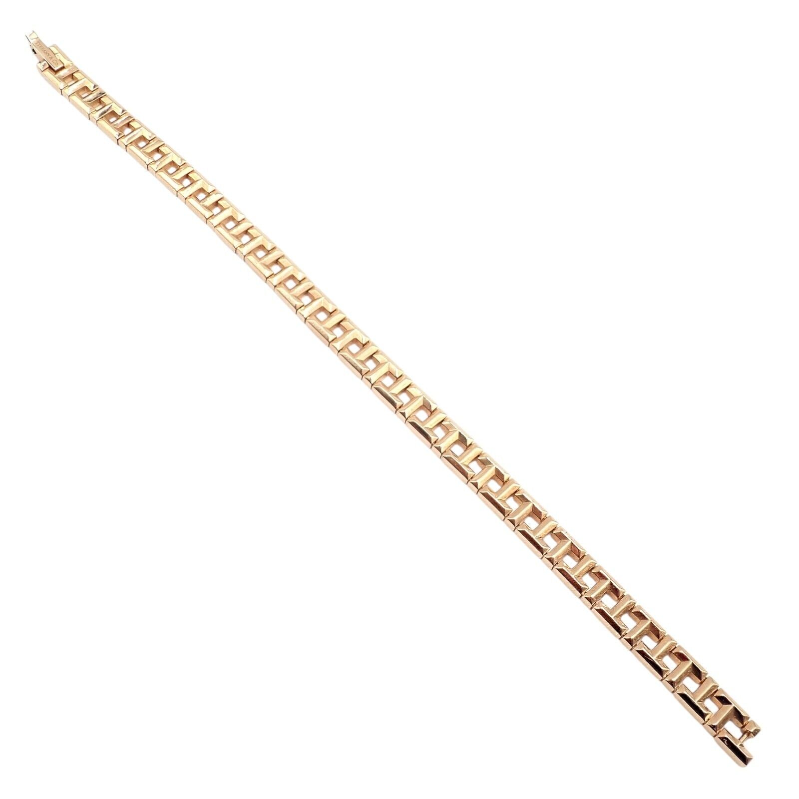 Authentic Tiffany & Co 18k Rose Gold T Chain Link Bracelet for Women - Luxury Jewelry Gift for Anniversary, Birthday & Special Occasions