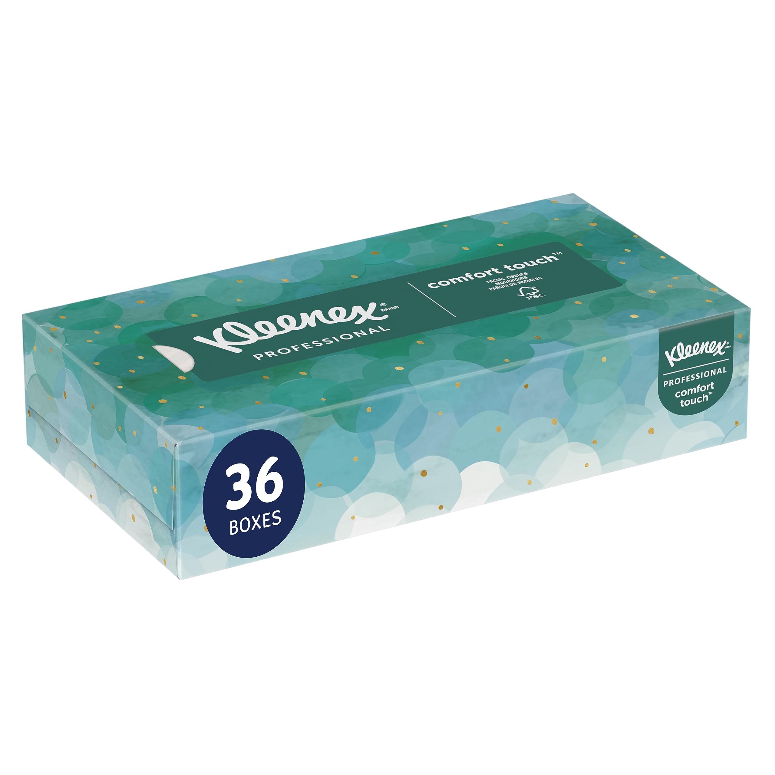 Kleenex® Professional Facial Tissue for Business (21400) - Flat Tissue Boxes, 36 Boxes/Case, 100 Tissues/Box, 3,600 Tissues Total - Ideal for Offices, Restaurants & Hotels