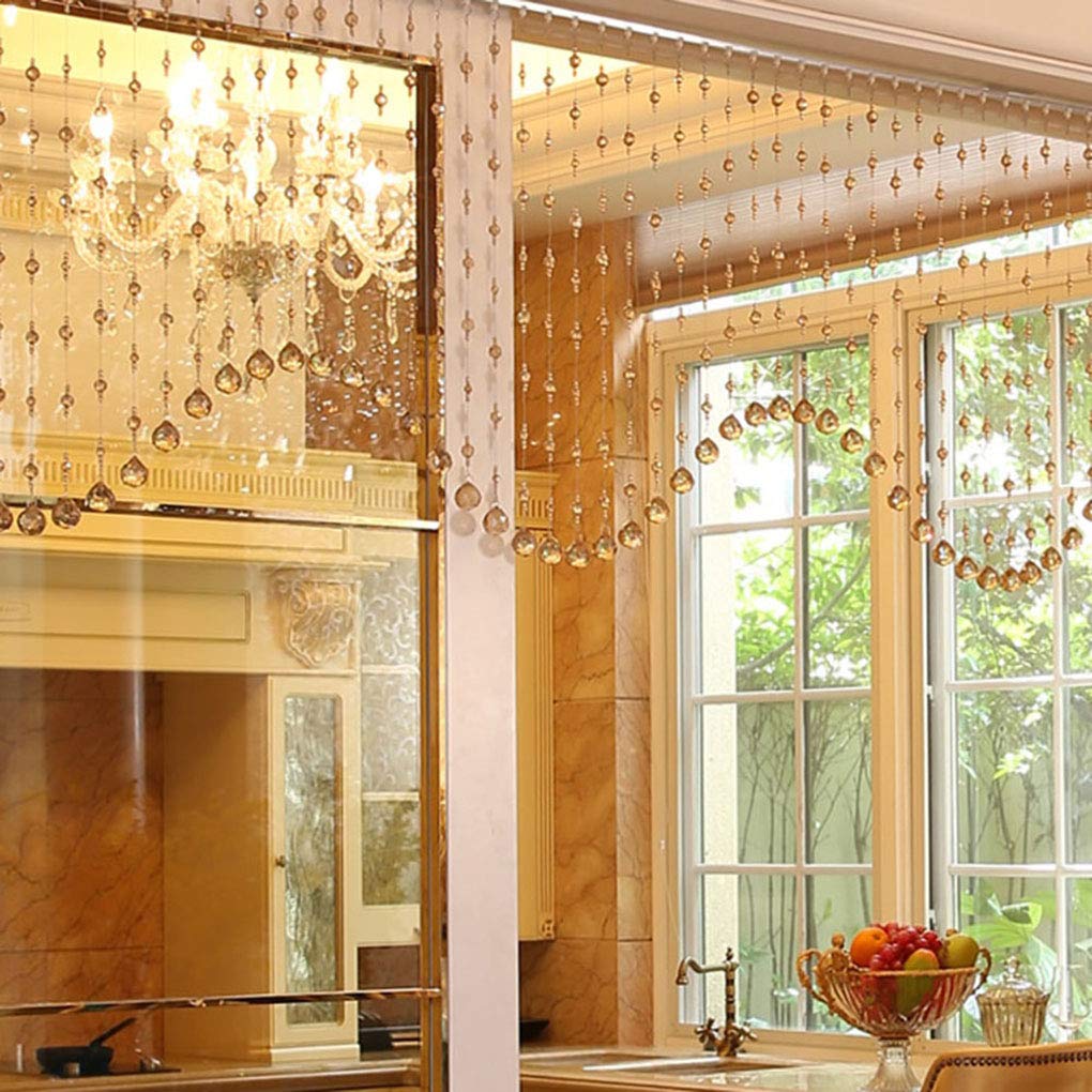Crystal Beaded Curtain for Door - Shiny Striped Room Divider, Wall Hanging Tassel Decor in 5 Colors | Perfect for Bedroom, Living Room & Entryway Partition