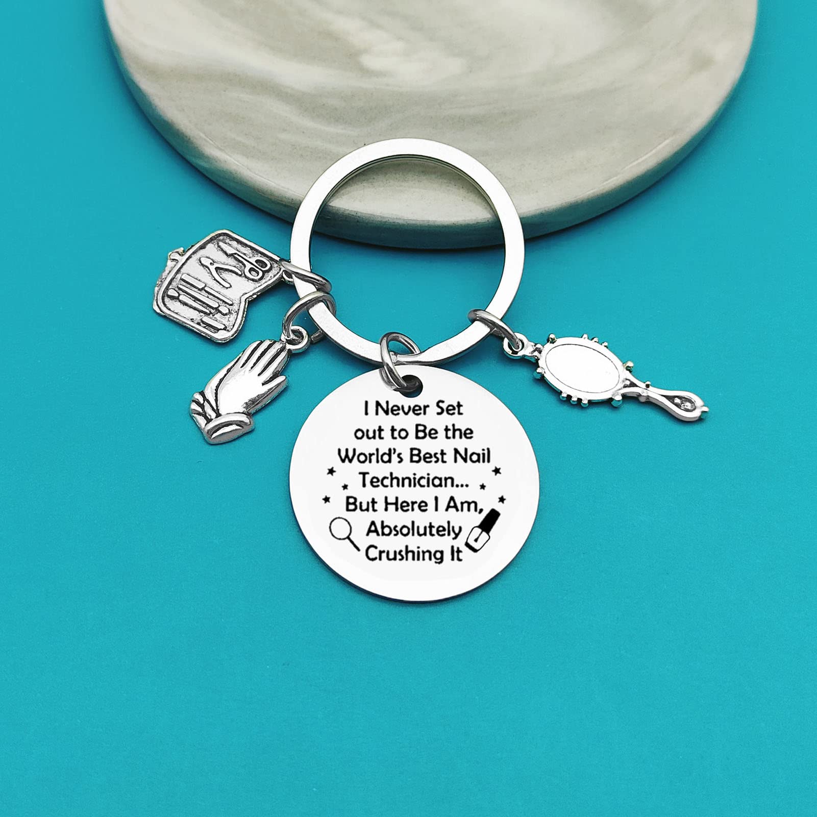 Professional Nail Technician Keychain Gift Set - Perfect for Graduation, Christmas & Birthday - Ideal for Manicurists, Beauticians & Nail Stylists - Thoughtful Present for Women in Beauty Industry - Great for Salon Appreciation, Spa Gifts & Cosmetology Students