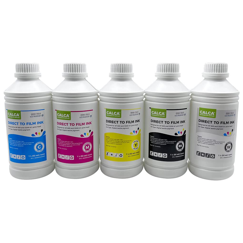 1L DTF Ink for Direct to Film Printing - High-Quality Textile Transfer Ink for DTF Printers - Perfect for T-Shirts, Hoodies & Custom Apparel Heat Transfer