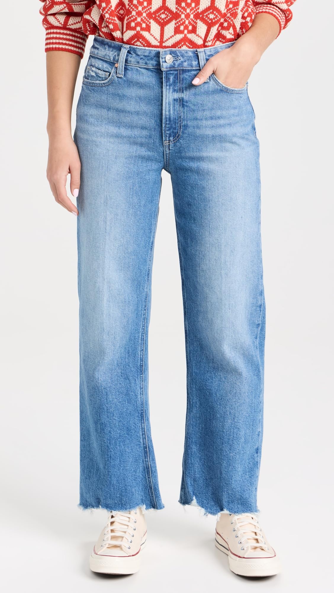 PAIGE Women's Leenah High-Rise Ankle Jeans - Slim Fit Stretch Denim Pants for Casual Wear & Everyday Style | Perfect for Work, Date Night & Weekend Outfits