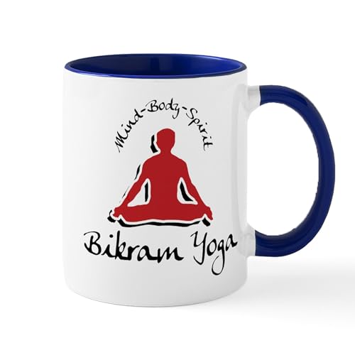 White/Navy Inside - Bikram Yoga Mug