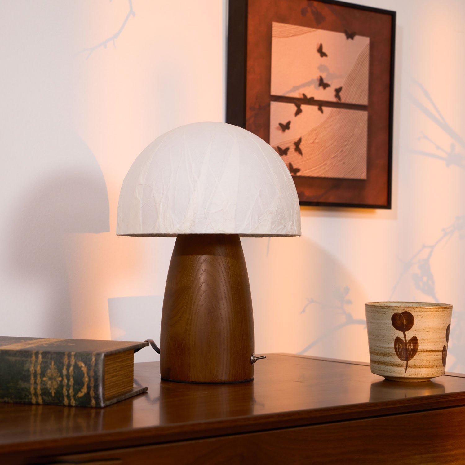 Myco Mushroom Table Lamp - Modern LED Night Light for Bedroom, Nursery, Living Room - Soft Glow & Energy Efficient - Perfect for Relaxation & Decor