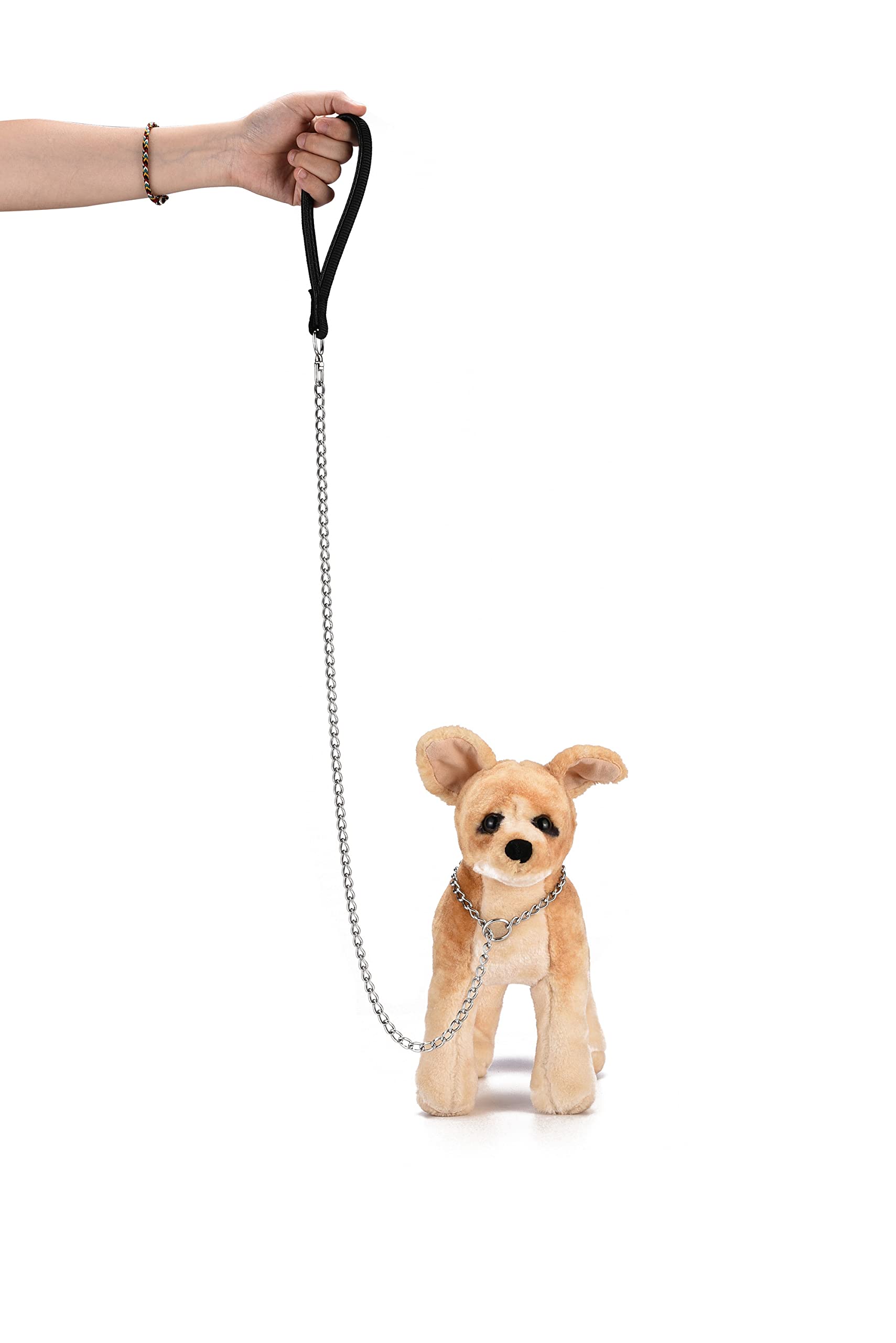 **Heavy Duty Chew Proof Metal Dog Leash with Integrated Collar – 4ft Sturdy P Chain Slip Leash for Large & Medium Dogs – Padded Handle for Comfort – Perfect for Training, Walking & Outdoor Adventures**