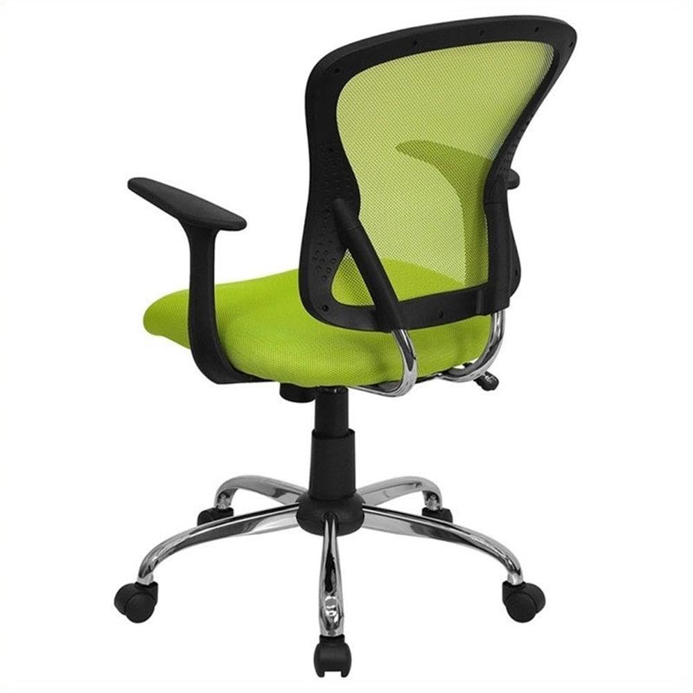 Ergonomic UrbanPro Mid Back Mesh Office Chair - Adjustable Height & Lumbar Support, Green - Perfect for Home Office, Gaming & Workspace Comfort