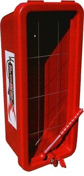 Fire Extinguisher Cabinet - Red PS Material Wall Mounted Safety Storage Box for Home, Office & Commercial Use