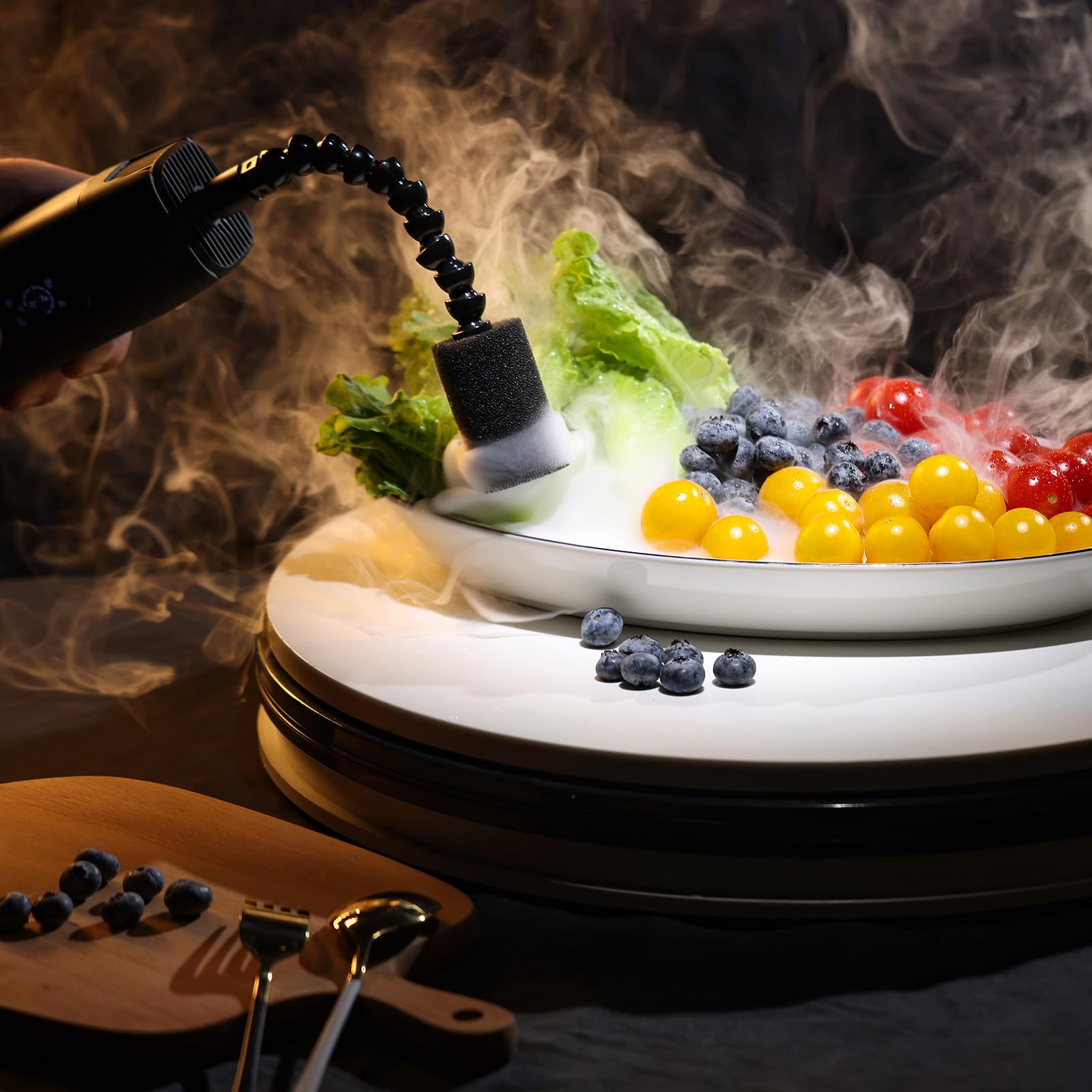 JUSMO FM01 Portable Smoke Machine - Battery Powered Handheld Fogger with Remote Control for Photography, Videography & Special Effects | Indoor & Outdoor Use for Parties, Concerts, Halloween & Film Production