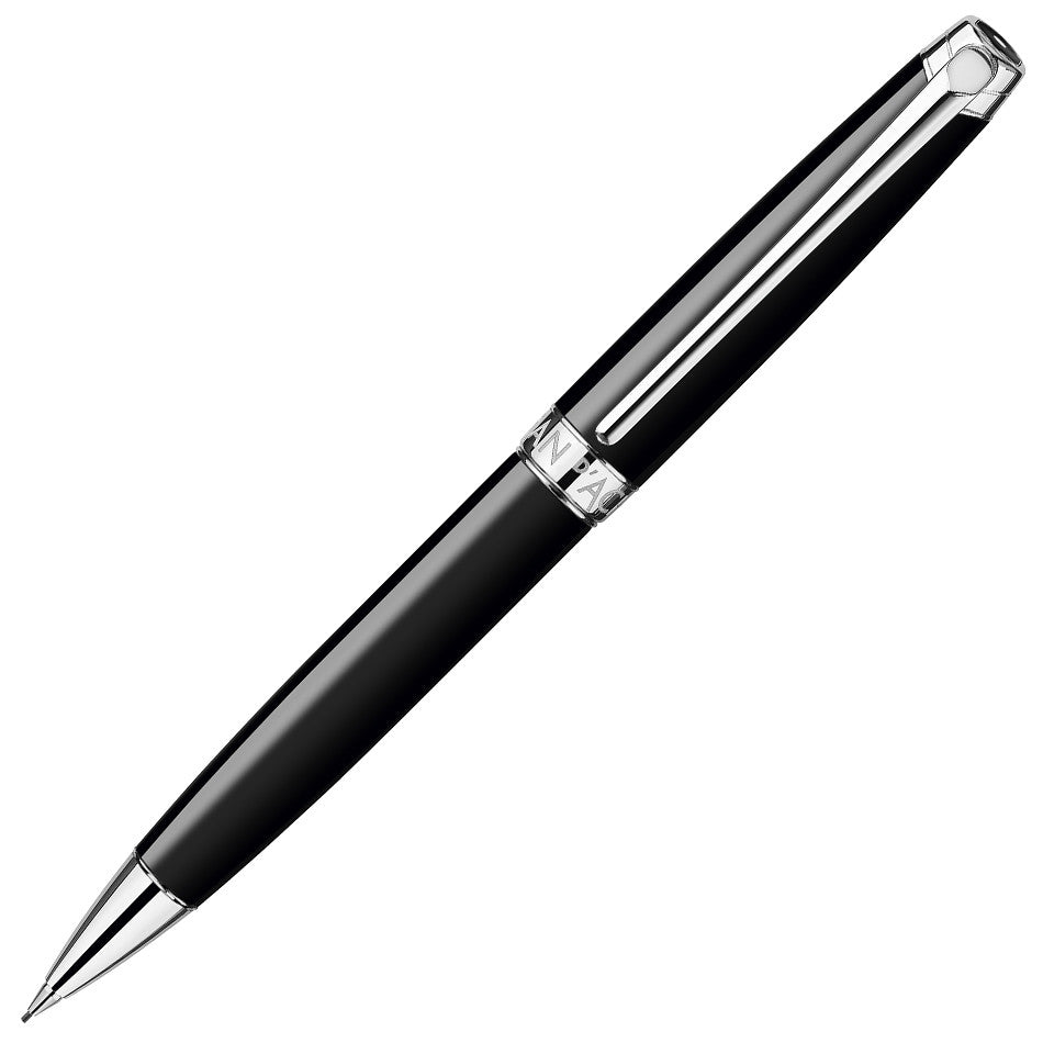 Caran d'Ache Leman Ebony Wood Mechanical Pencil with Silver Trim - Premium Writing Instrument for Artists, Architects & Professionals - Perfect for Sketching, Drafting & Note-Taking