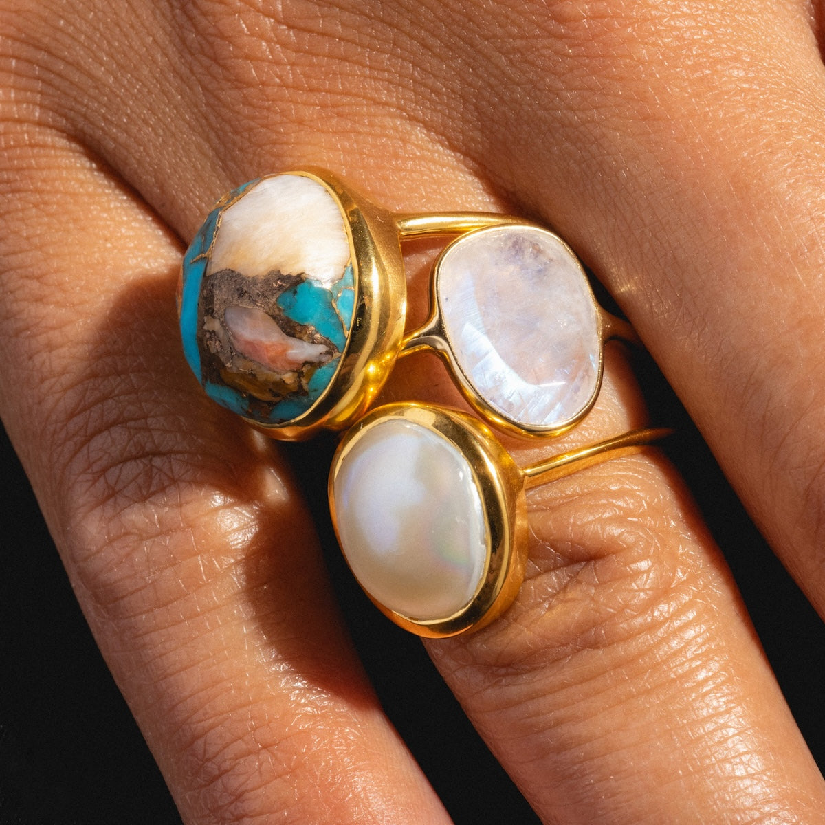 Selena Slice Moonstone Ring – Elegant Silver Jewelry for Women | Perfect for Everyday Wear, Gifts & Special Occasions