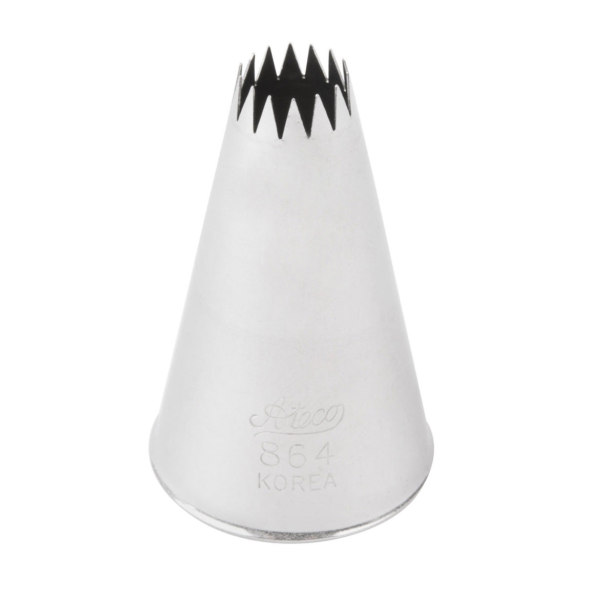 Ateco 864 French Star Pastry Tip #4 - Professional Stainless Steel Baking Decorating Nozzle for Cakes, Cupcakes, Cookies | Perfect for Home Bakers & Pastry Chefs