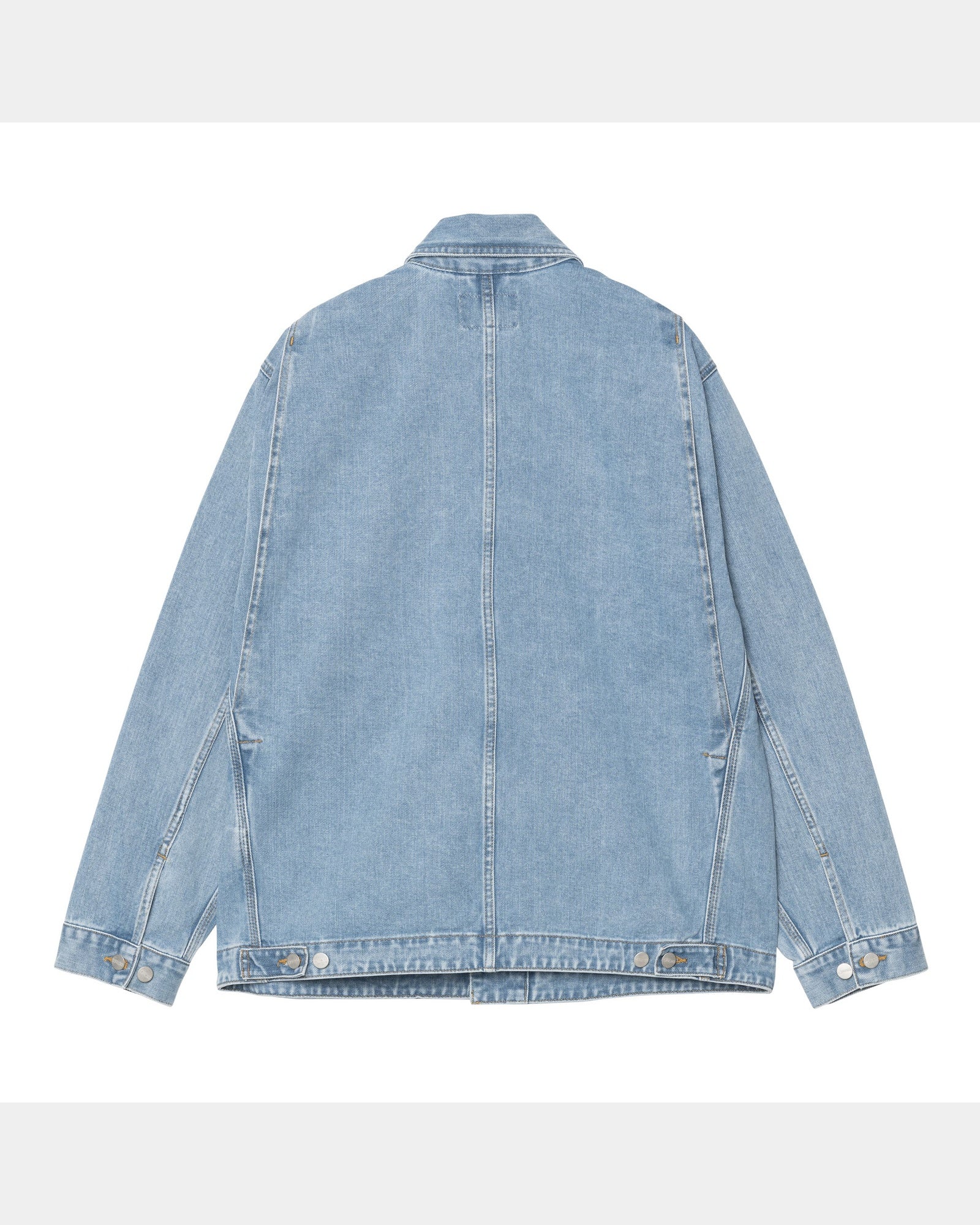 OG Double Front Jacket - Stone Bleached Blue Denim Jacket for Men & Women | Vintage Style Outerwear for Casual Wear, Street Fashion & Layering