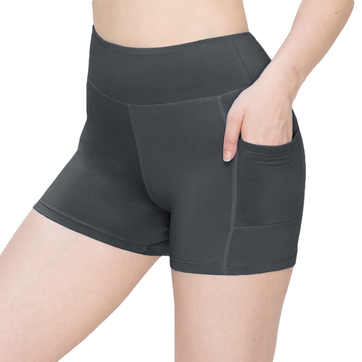 ALWAYS 2 Pack Women's Biker Shorts - Buttery Soft High Waist Yoga Shorts with Pockets | Perfect for Workout, Running, Cycling & Lounge Wear