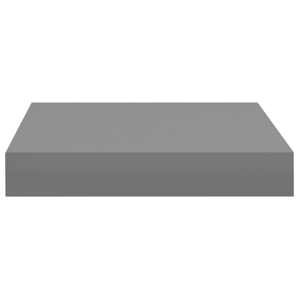 Modern Floating Wall Shelves Set of 2 - Gray MDF Ledge Floating Shelf 9.1