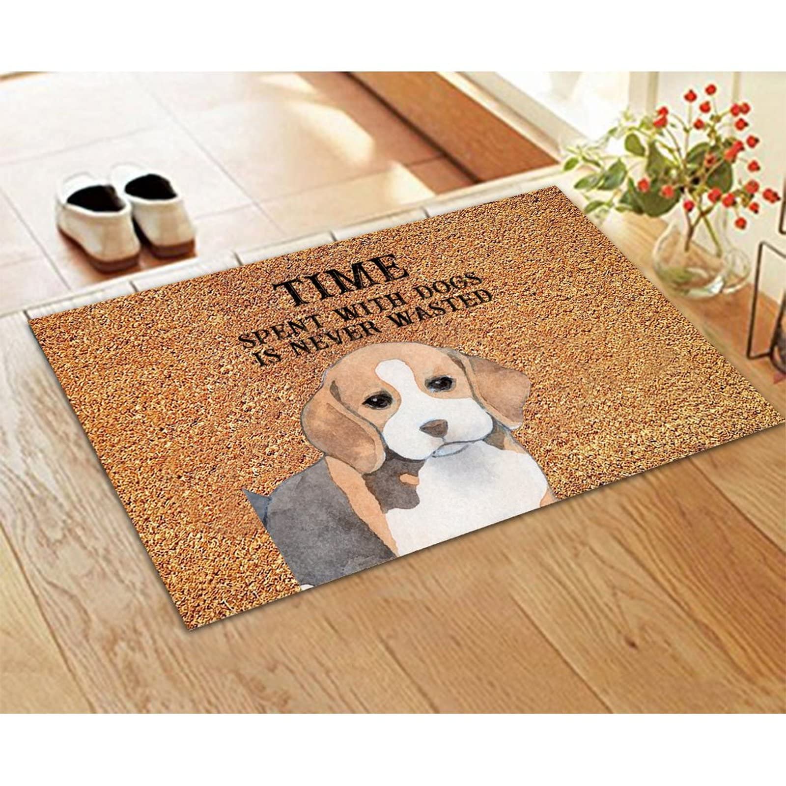 Premium Coconut Coir Mat for Dog Lovers - Durable Indoor/Outdoor Entryway Floor Mat with Quick-Dry Heavy Duty Backing - Perfect Pet Gift for Home, Patio, or Kennel Use