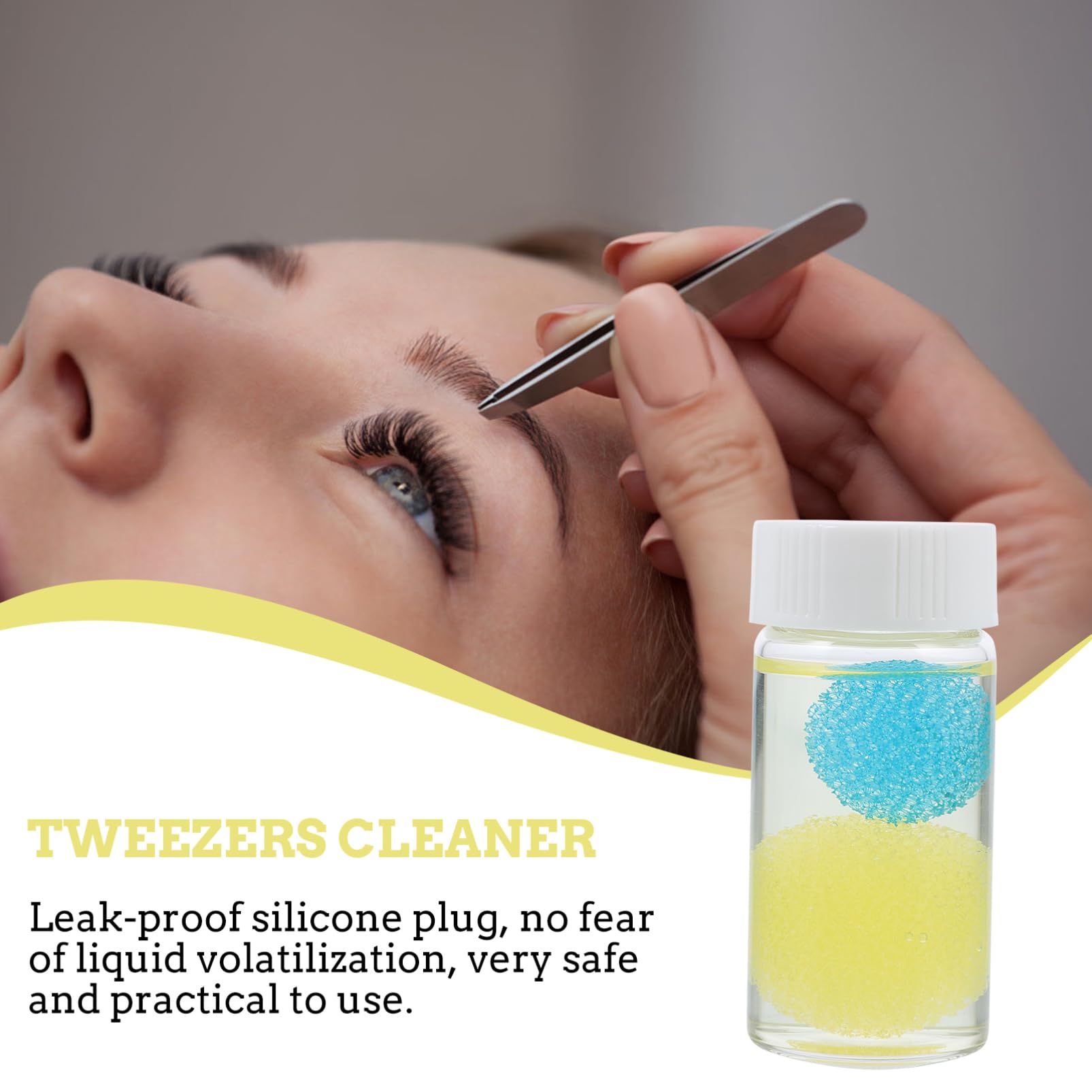 6 Pcs Professional Eyelash Tweezers Set - Lash Extension Tools with Glue Remover & Cleaning Pads for Perfect Lash Application - Ideal for Salon, Home & DIY Beauty Use