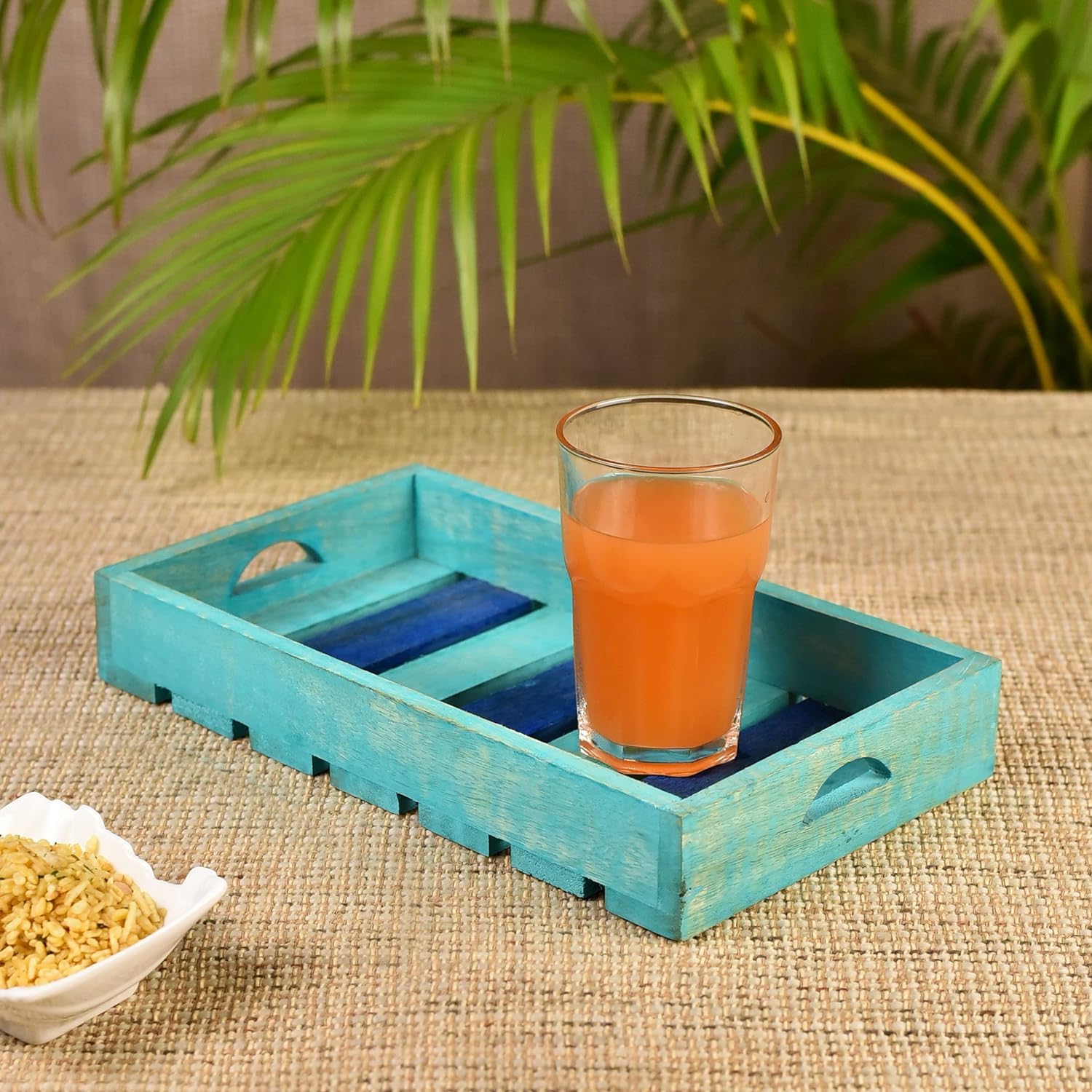 Artsio Handcrafted Mango Wood Serving Tray - 11.5