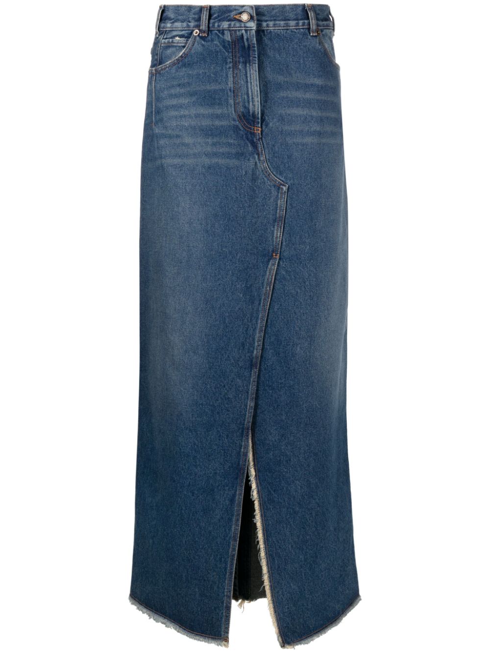 Darkpark Women's Blue Skirt - Stylish & Comfortable A-Line Skirt for Casual Wear, Office & Outings