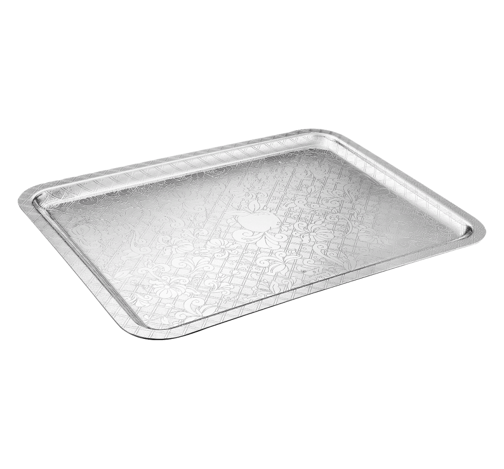 Christofle Jardin d'Eden Rectangular Tray - Gilded Silver Plated Serving Tray for Elegant Dining & Home Decor | Perfect for Entertaining Guests & Displaying Jewelry
