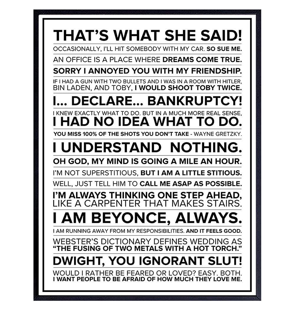 Large 11x14 The Office Poster - Michael Scott Wall Art Decor - Funny Office Quotes Merchandise - Perfect Gift for Boss, Men & Women - Humorous Home & Office Decor for Fans of The Office TV Show