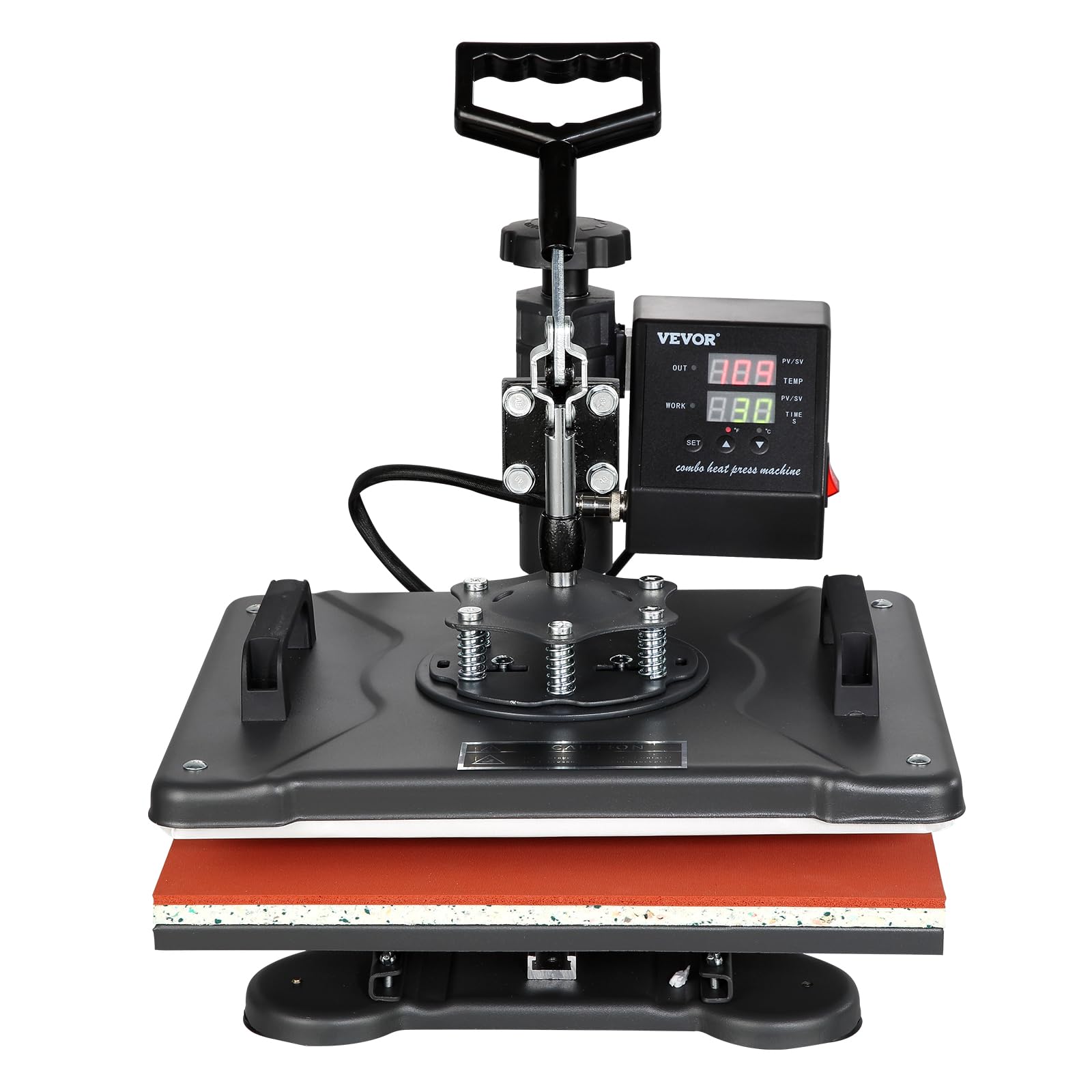 VEVOR 8-in-1 Heat Press Machine Combo with 360° Swing Away Design - Digital Sublimation Heat Transfer Machine for T-Shirts, Hats, Mugs (12x15