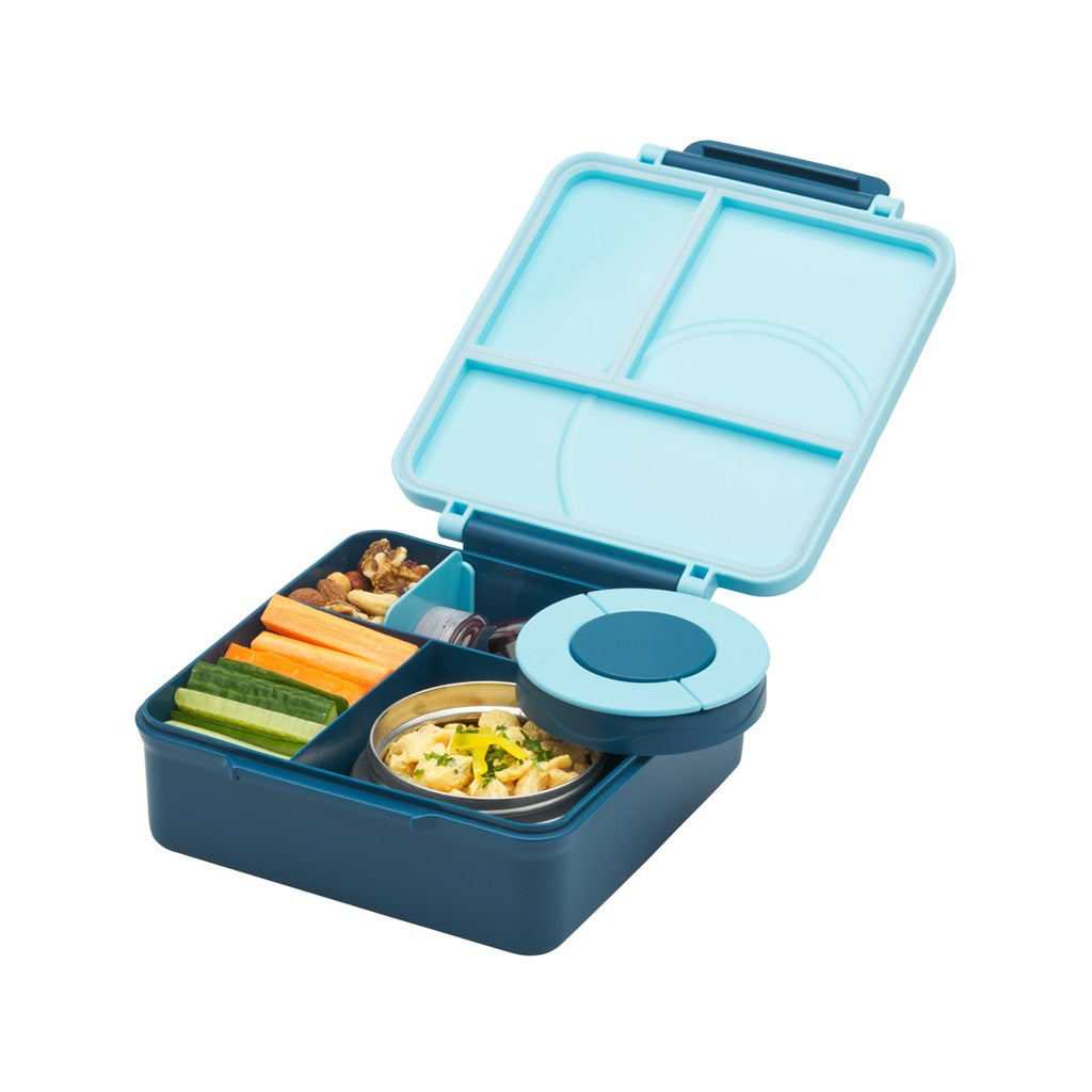Avanti YumYum Bento Box with Insulated Jar - Leak-Proof Lunch Container for Kids & Adults, Perfect for School, Office & Picnics - Blue