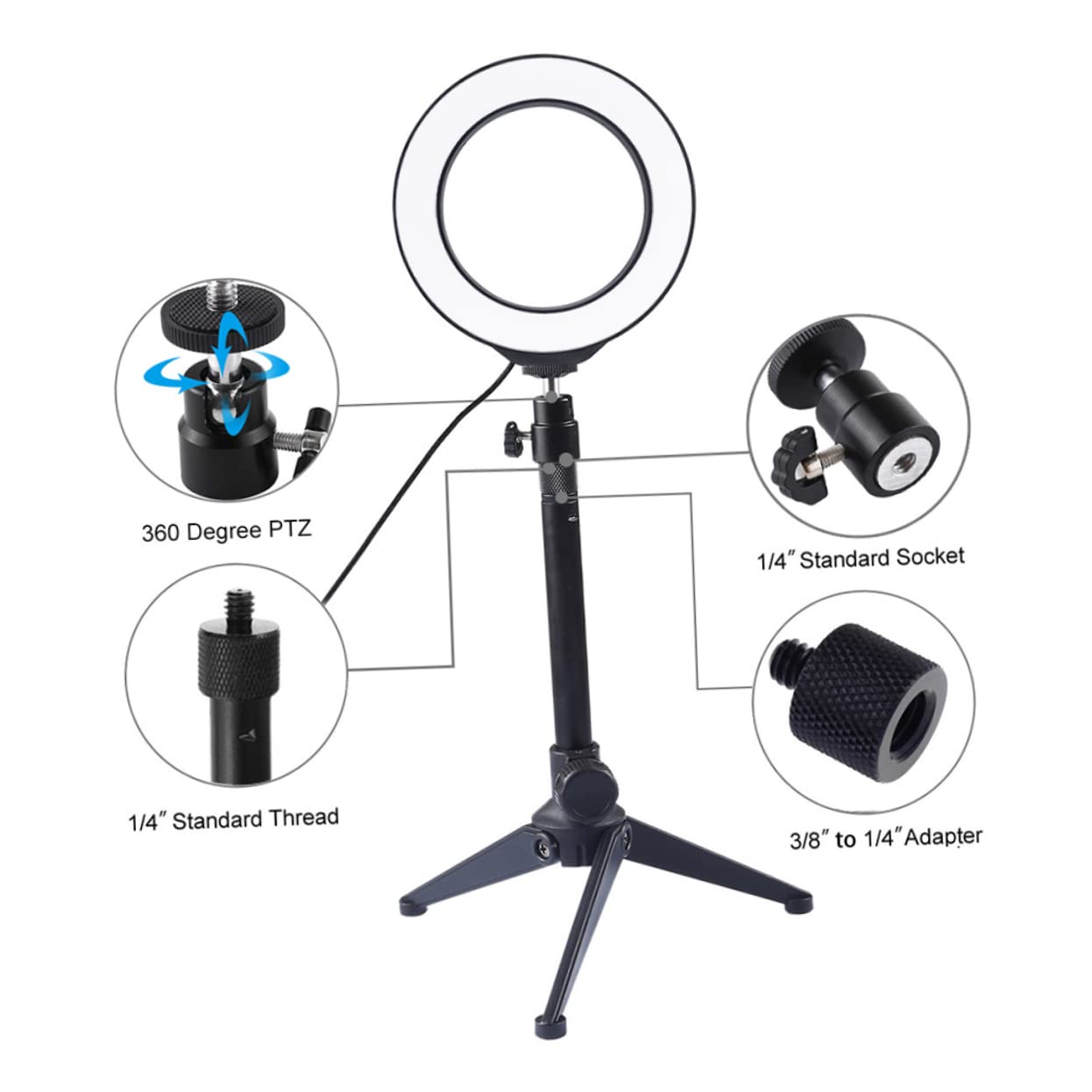 Professional LED Ring Light with Tripod Stand - 10