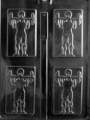 Cybrtrayd Sports Chocolate Candy Mold - Weight Lifter Design for DIY Candy Making | Perfect for Gym Themed Parties, Fitness Events & Sports Lover Gifts