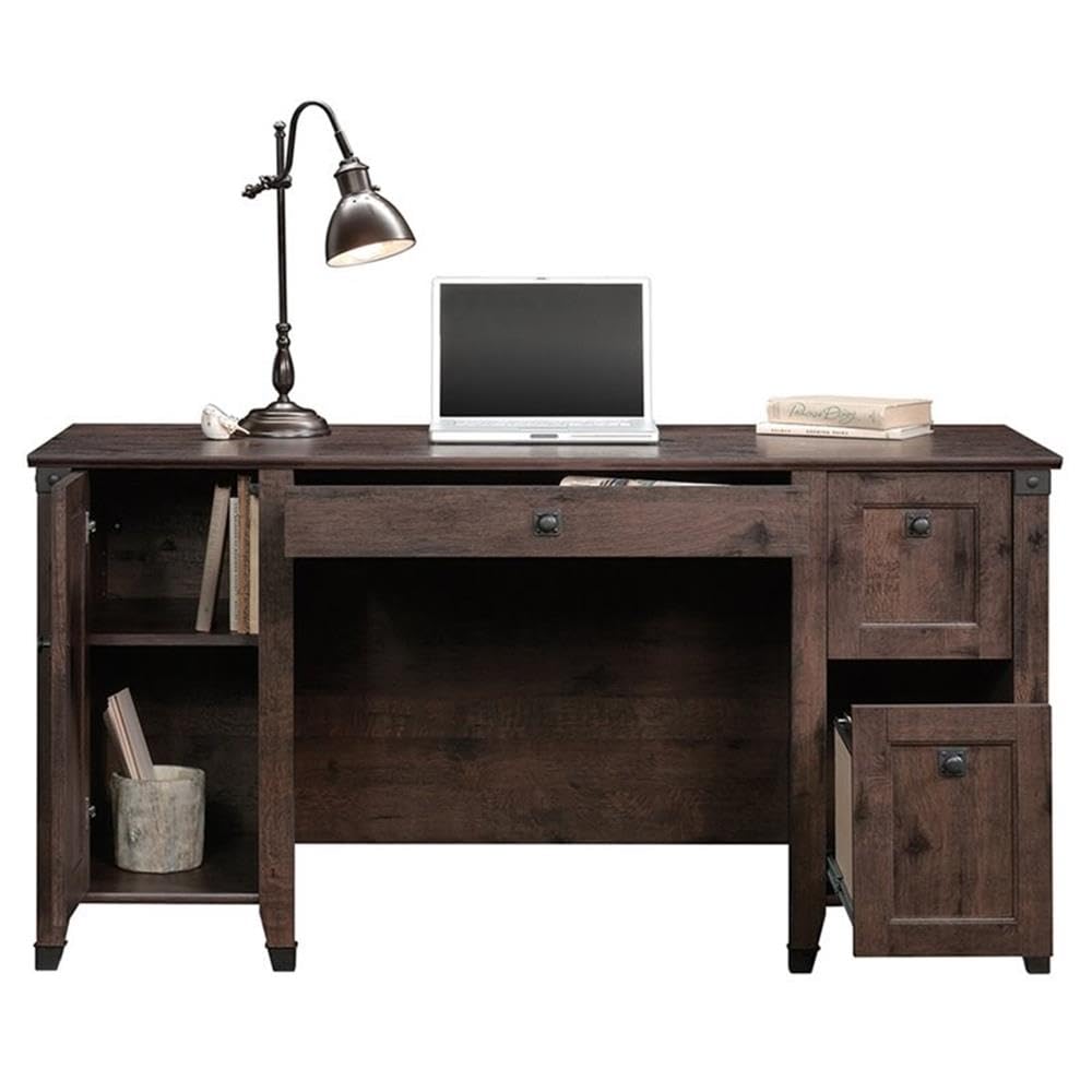 2-Piece Home Office Set with Computer Desk and File Cabinet in Coffee Oak - Perfect for Small Spaces & Remote Work