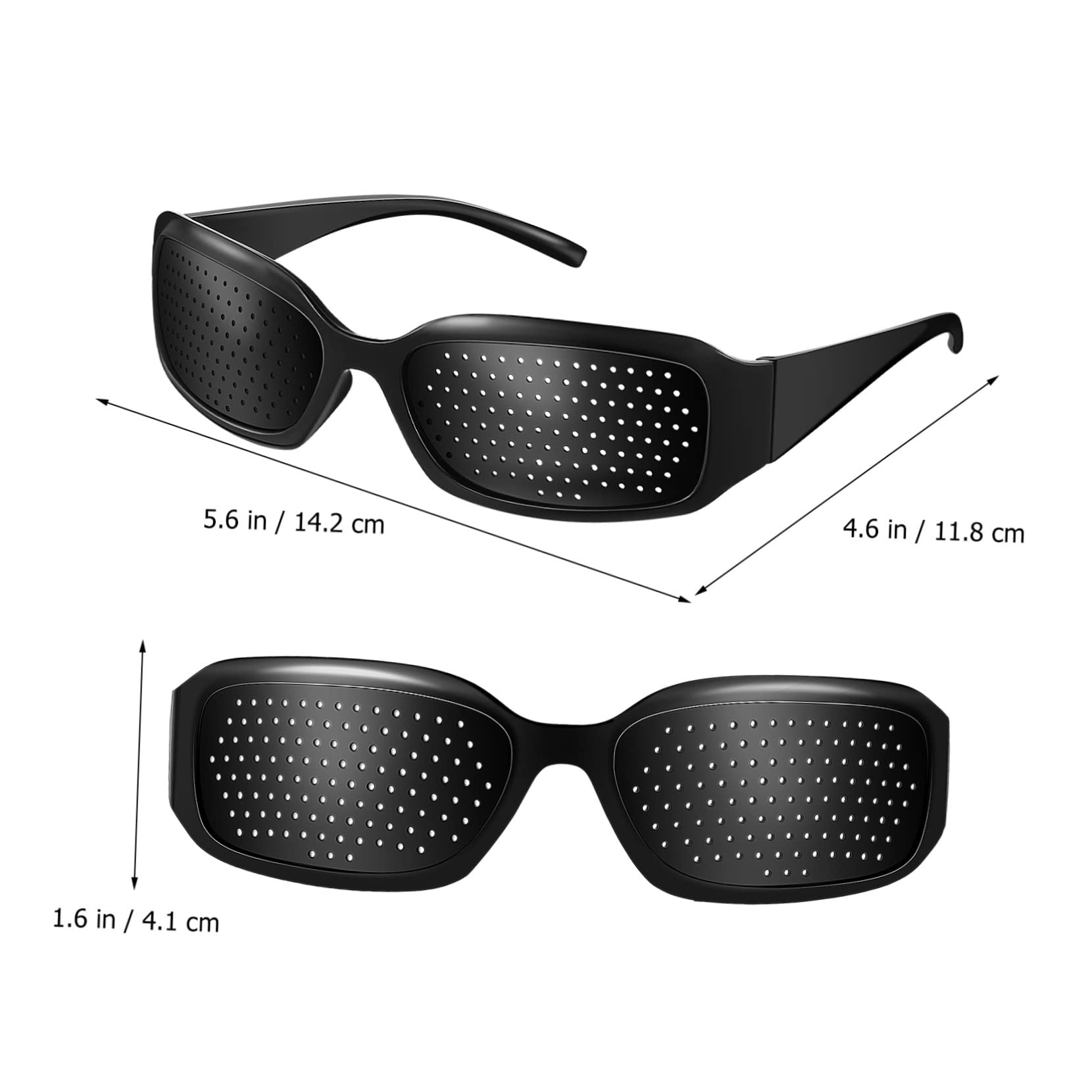 GLEAVI Pack of 6 Perforated Vision Correction Glasses - Pinhole Glasses for Myopia & Eye Strain Relief - Portable Grid Glasses for Reading, Computer Work & Daily Eye Care