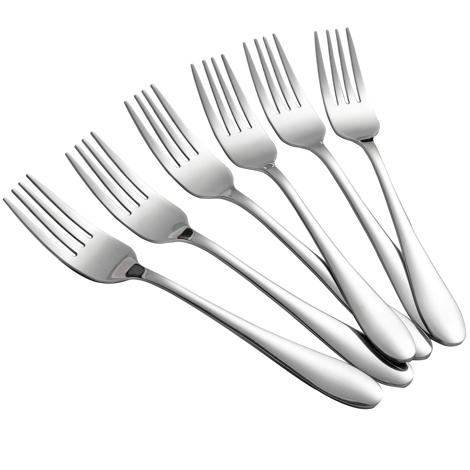 12-Piece Stainless Steel Dessert Forks Set - 6.7 Inch Elegant Salad Forks for Parties, Weddings, and Fine Dining - Dishwasher Safe & Rust-Resistant Cutlery