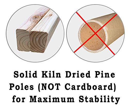 Premium Solid Wood Triangle Cat Scratching Post with Sisal & Carpet Poles - Handmade in USA, Natural Green - Perfect for Indoor Cats, Furniture Protection & Playtime Enrichment