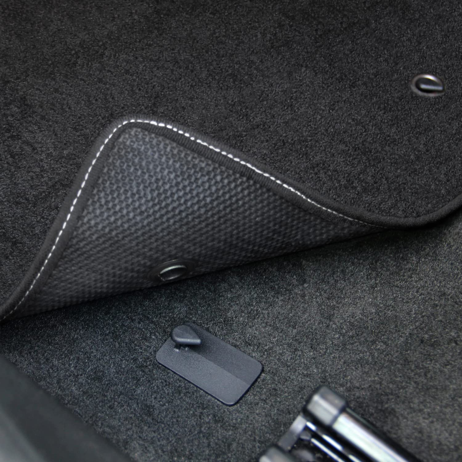Premium Custom-Fit Carpet Floor Mats for 2019-2023 Dodge Challenger RWD (Red Challenger + Red Eye Hellcat) - Charcoal 2-Piece Front Set - Luxury Car Interior Accessories for Enhanced Comfort & Style - Perfect for Daily Driving, Road Trips & Car Shows