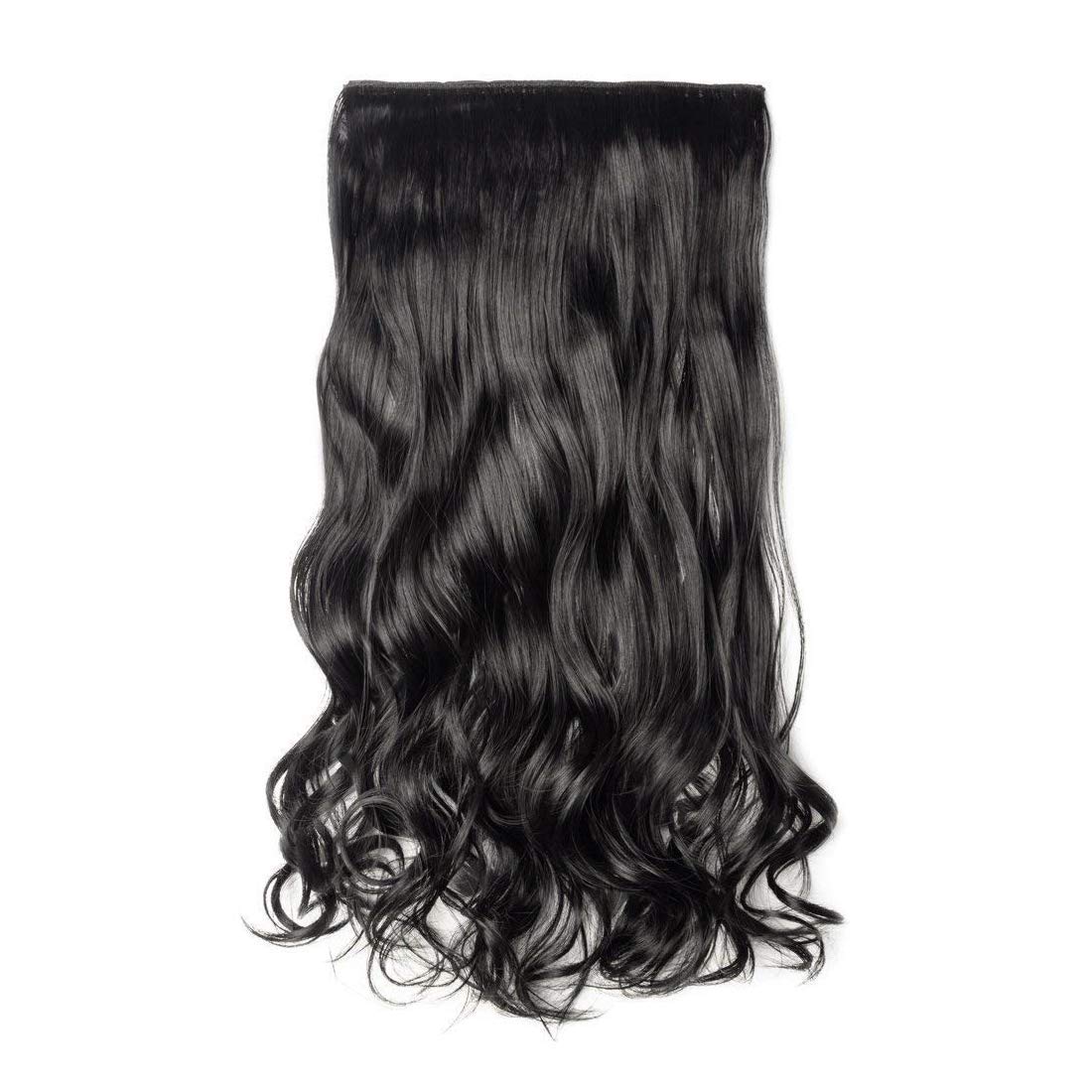 SIYAA 5-Piece Clip-in Curly/Wavy Synthetic Hair Extensions for Women & Girls - Brown | French Twist Styling Combo | Perfect for Parties, Weddings & Daily Hairstyles