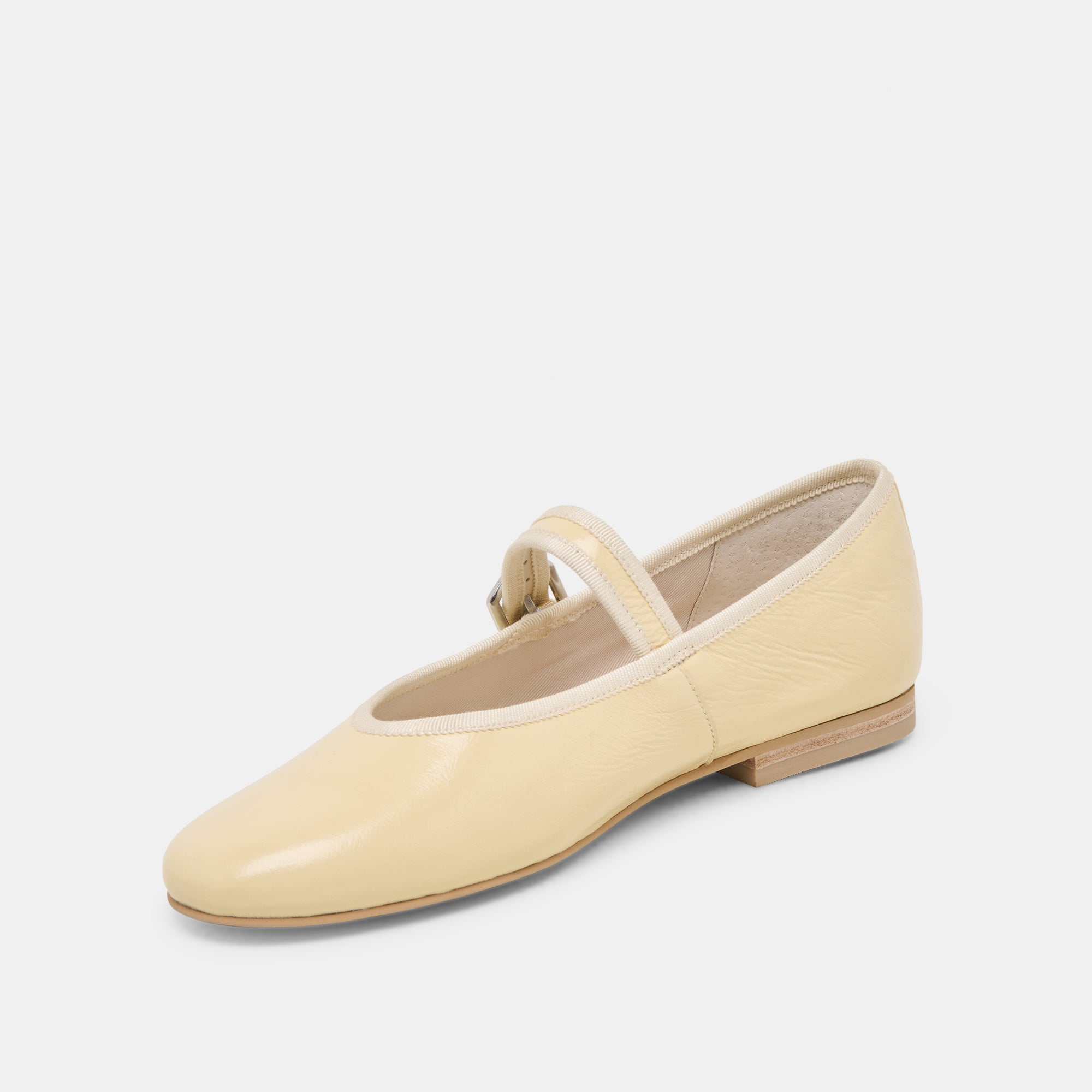 Roslyn Ballet Flats - Light Yellow Genuine Leather Women's Shoes for Comfort & Style | Perfect for Work, Travel & Casual Outfits