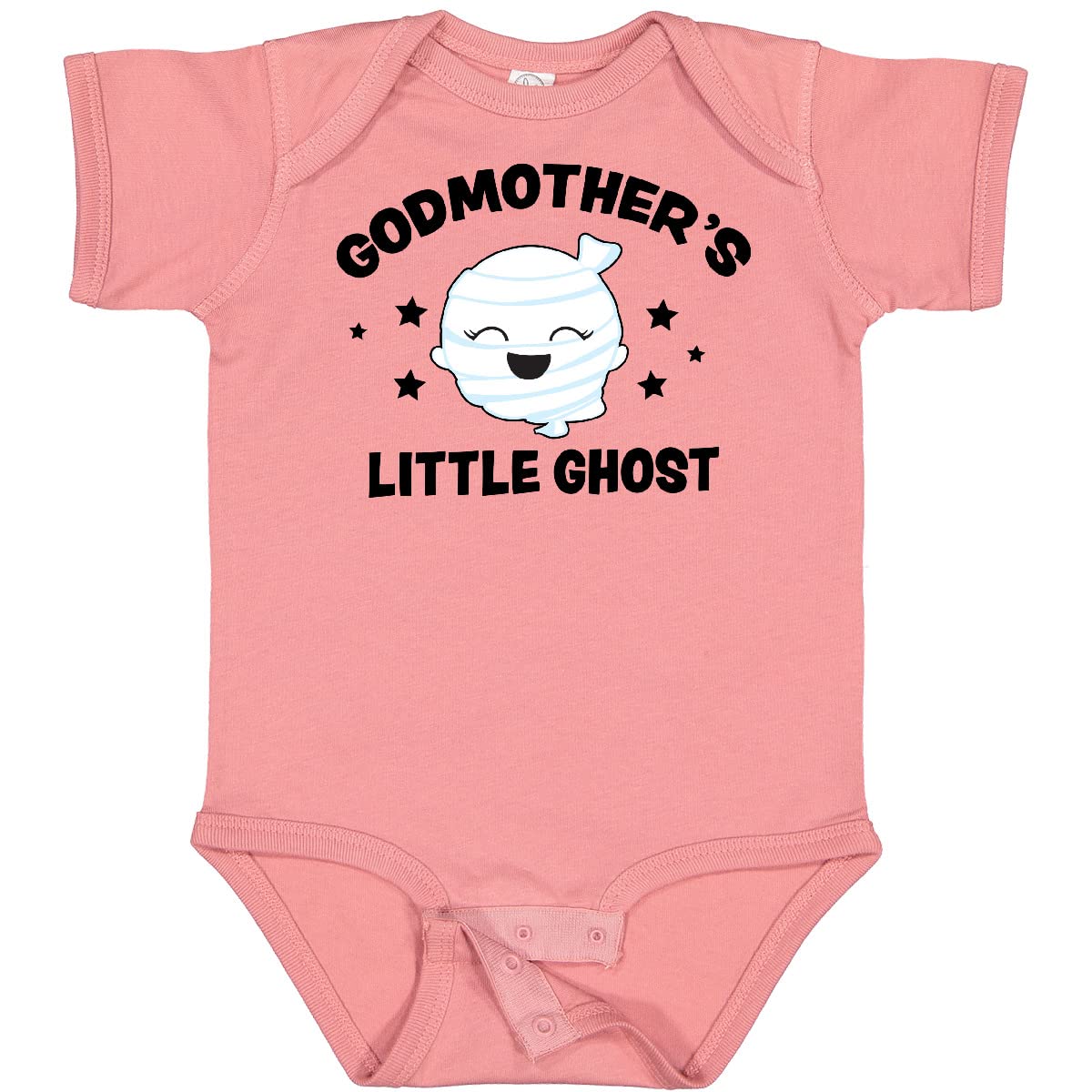 Inktastic Cute Godmother's Little Ghost with Stars Baby Bodysuit - Soft Cotton Onesie for Infants & Toddlers - Perfect for Halloween, Birthday Gifts & Family Photos
