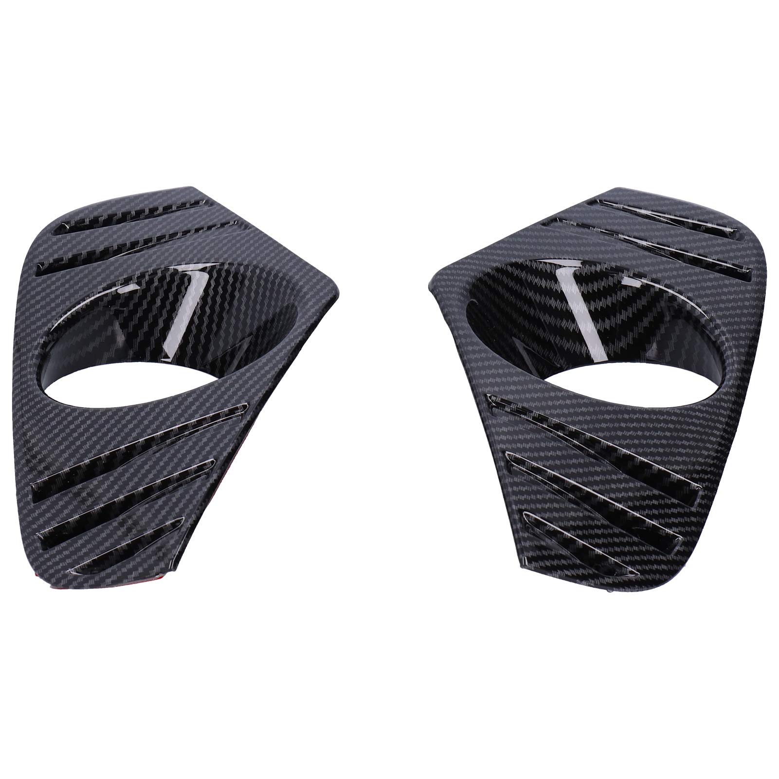 **Ymiko 2Pcs Carbon Fiber Fog Light Covers - Compatible with 2019-2021 Models | Durable Front Lamp Decorative Trims for Enhanced Style & Protection | Perfect for Off-Roading, Night Driving & Car Customization**