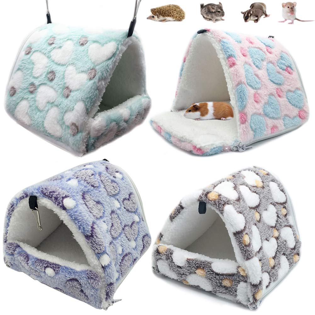 LeerKing Rat Hammock Bed - Ferret & Rodent Cage Accessories, Cozy Hideout Toy Bed for Guinea Pigs, Chinchillas, Hedgehogs & Sugar Gliders - Perfect for Small Pet Cages, Play Areas & Travel Carriers