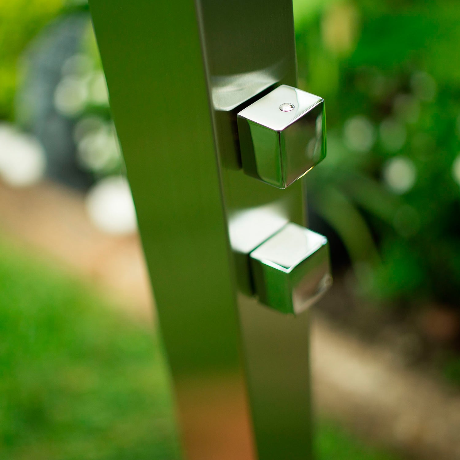 DAX Outdoor Shower for Poolside & Garden - Stainless Steel Rainfall Shower Head with Foot Wash, Chrome Finish (82.7