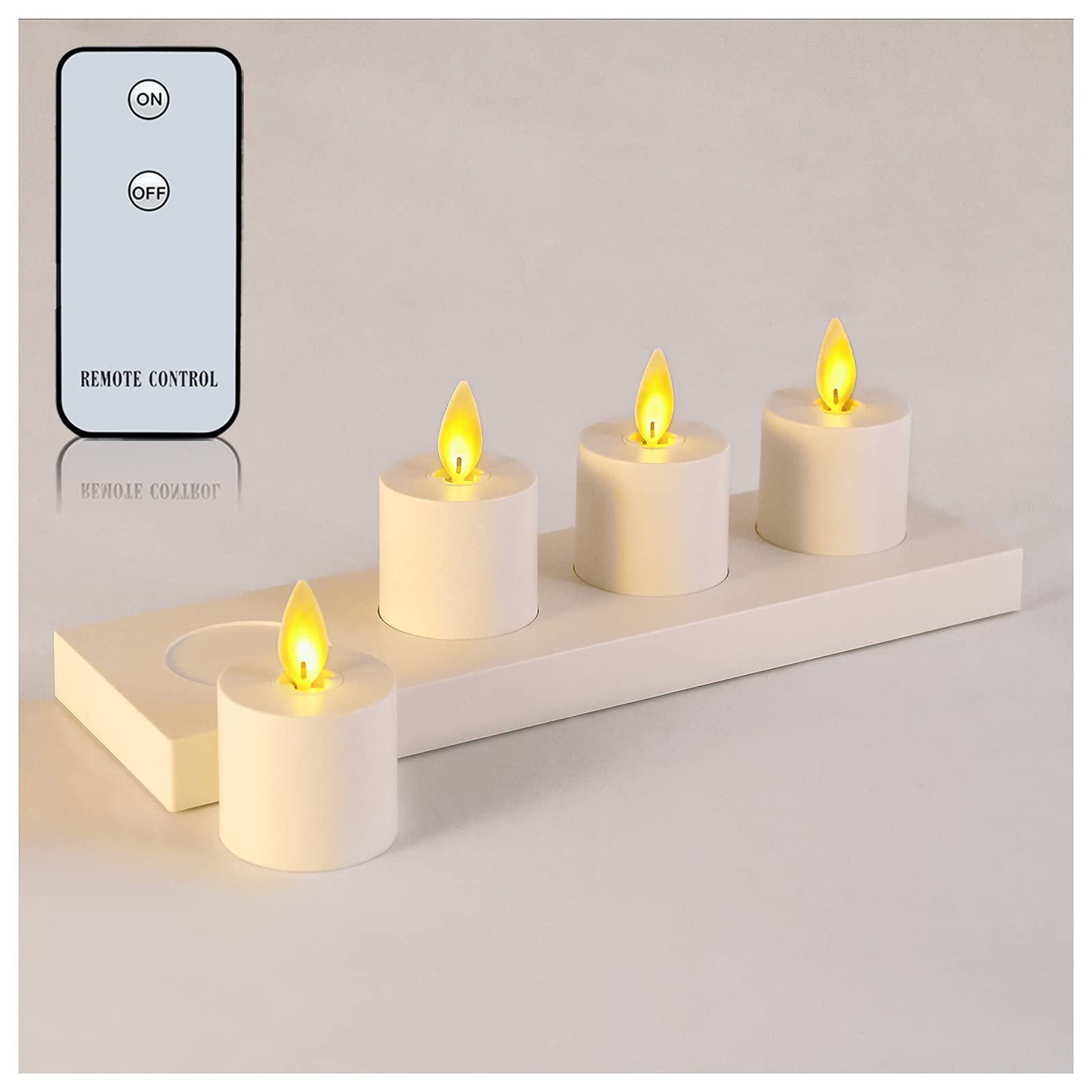 Rechargeable Flameless LED Candles - Realistic Flickering Tea Lights with Remote & USB Charger for Weddings, Parties, Home Decor & Romantic Ambiance