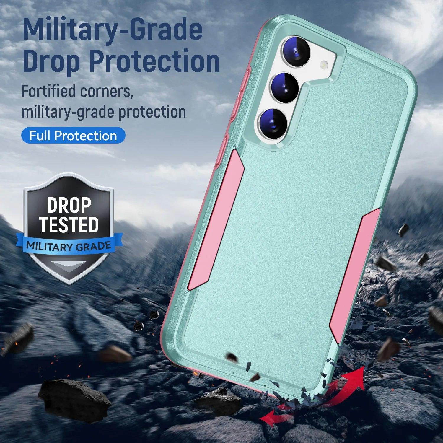 Samsung Galaxy S24 Shockproof Case - Heavy Duty Anti-Slip Protective Phone Cover for Everyday Use, Outdoor Activities & Travel