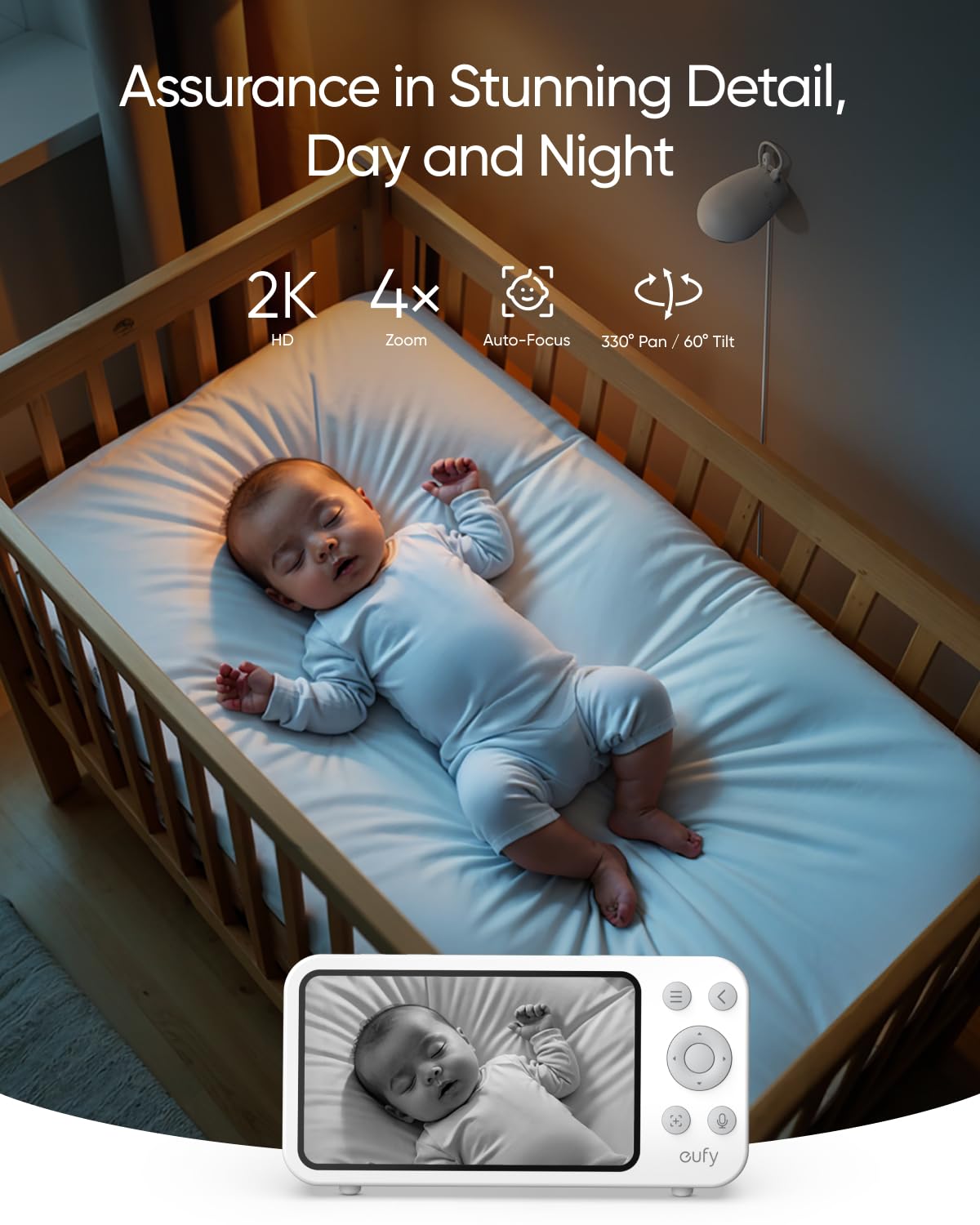 eufy Security Baby Monitor E20 - 2K HD Camera with 5