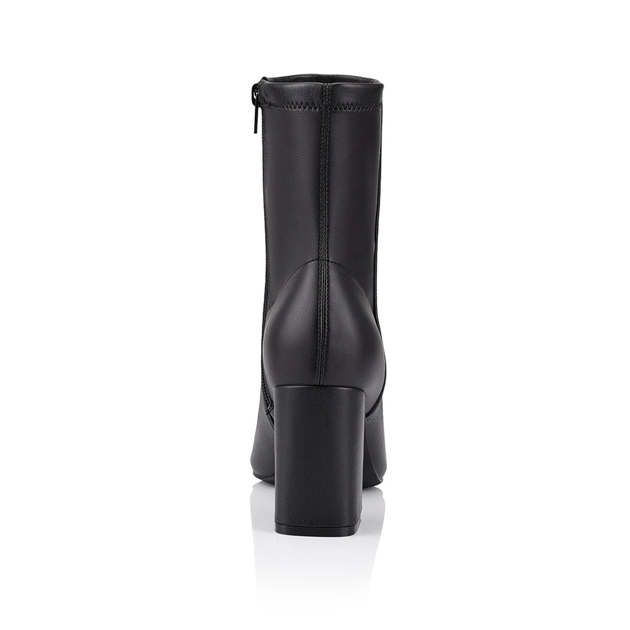 Max Stretch Ankle Boots for Women - Comfortable Black Stretch Boots for Walking, Work & Casual Wear