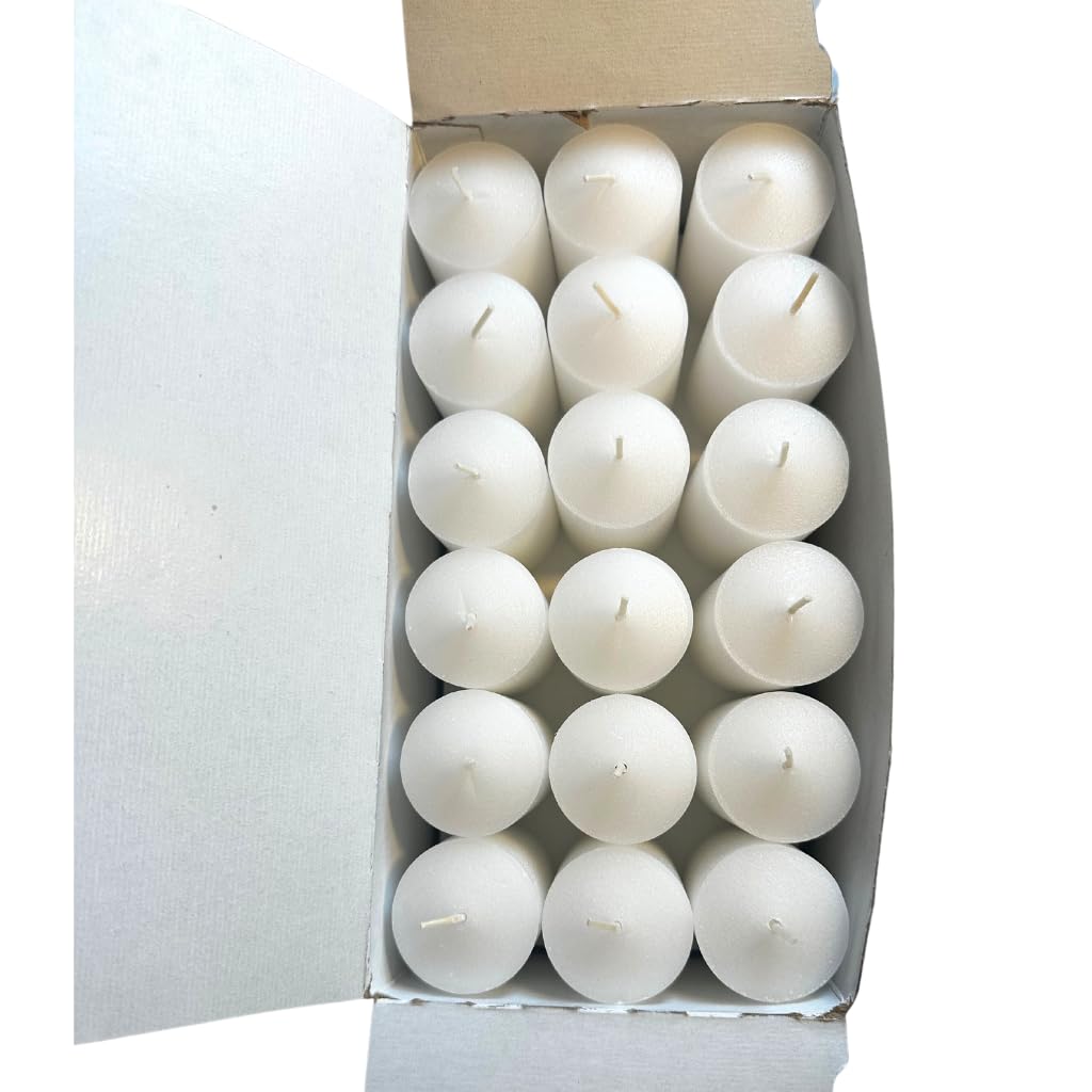 Premium White Votive Candles - 36 Unscented Candles with 15-Hour Burn Time | Made in USA | Perfect for Weddings, Parties, Restaurants & Home Decor | Bulk Candles for Centerpieces, Spa Relaxation & Romantic Ambiance